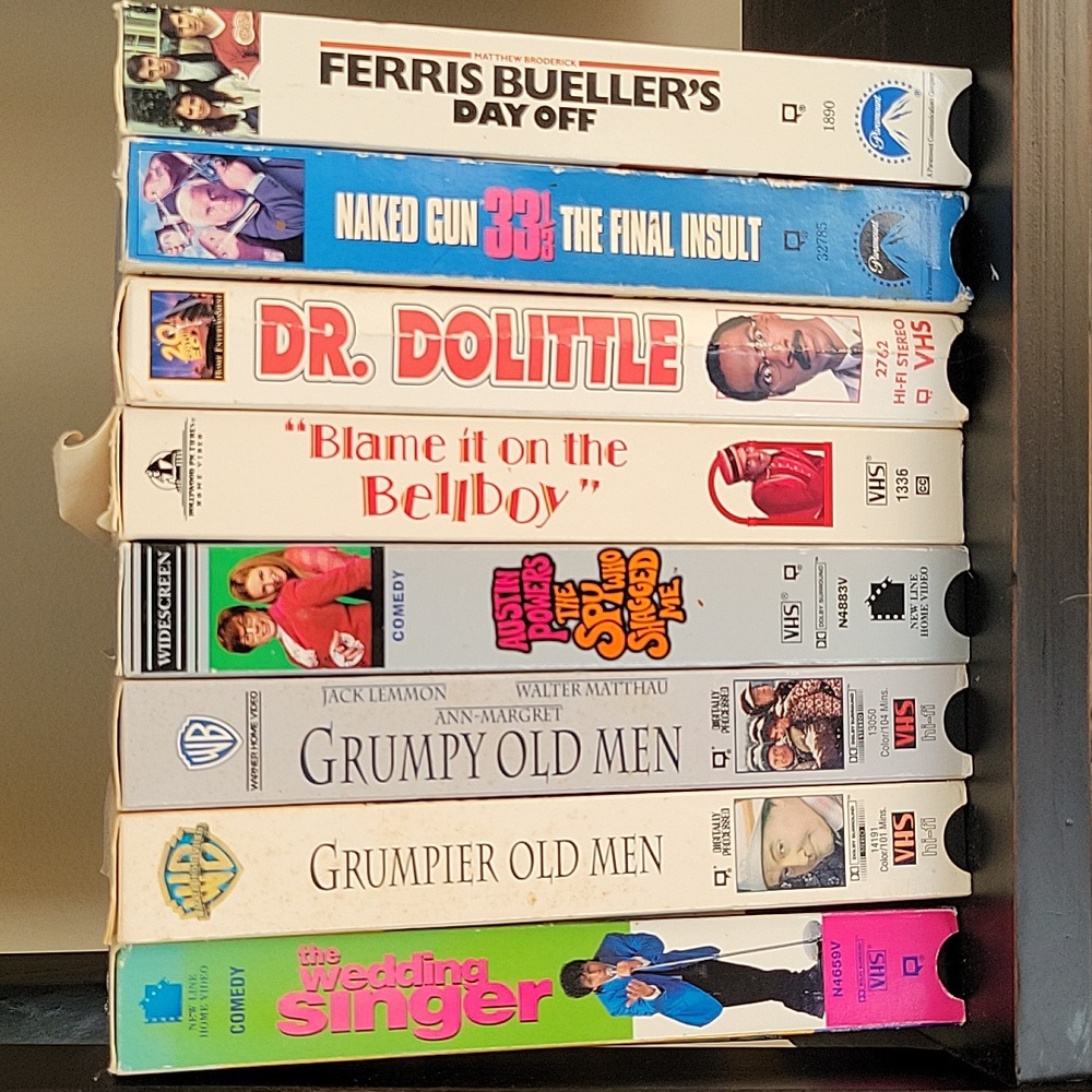 8 VHS comedies, PG-13
